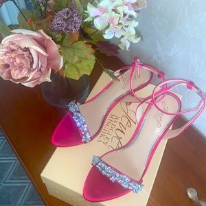 Badgley Mischka rhinestone sandal